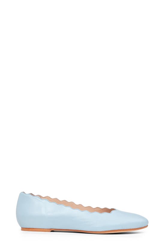 Shop Patricia Green Palm Beach Scalloped Ballet Flat In Sky Blue