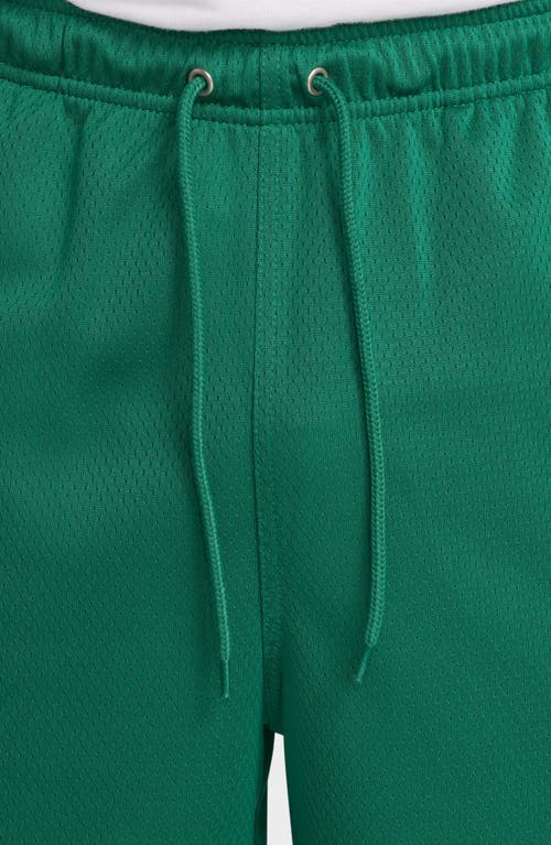 Shop Nike Club Flow Mesh Athletic Shorts In Malachite/white