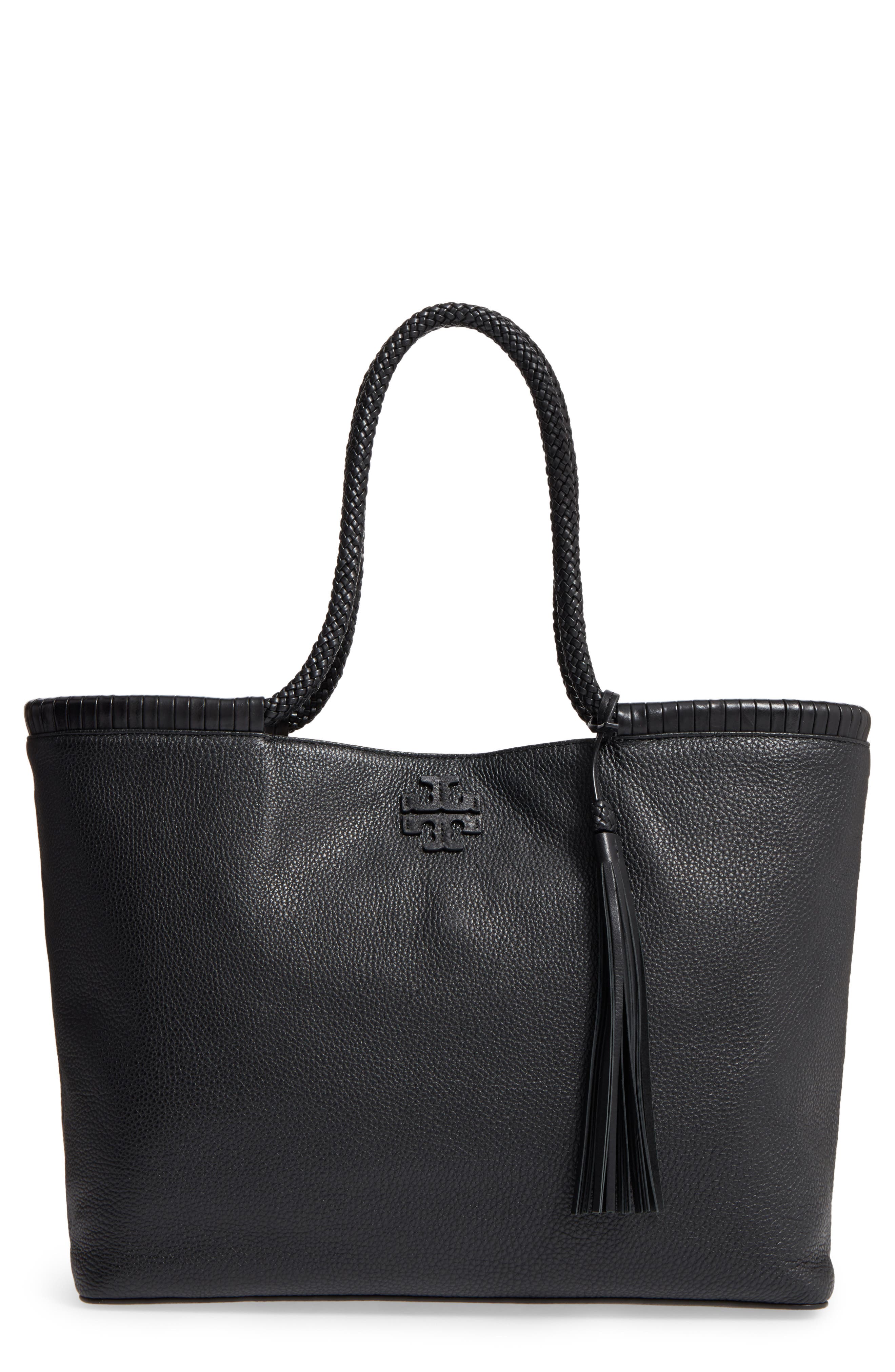 tory burch tote leather