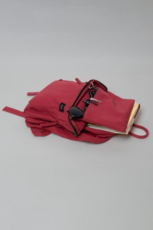 Terra Thread Organic Cotton Mini Backpack In Ruby Red