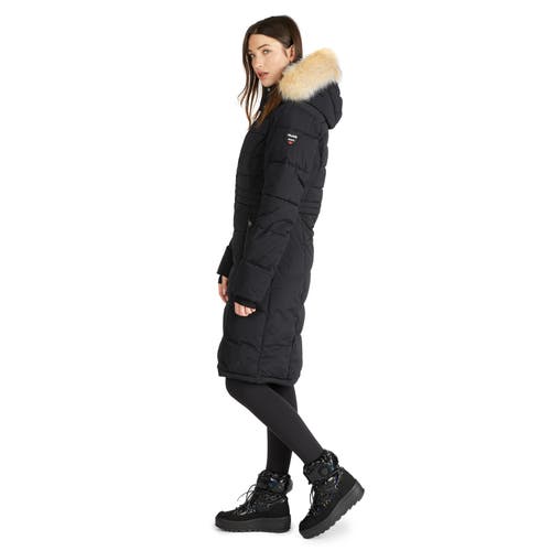 Pajar Jupiter Stretch Long Quilted Puffer In Black