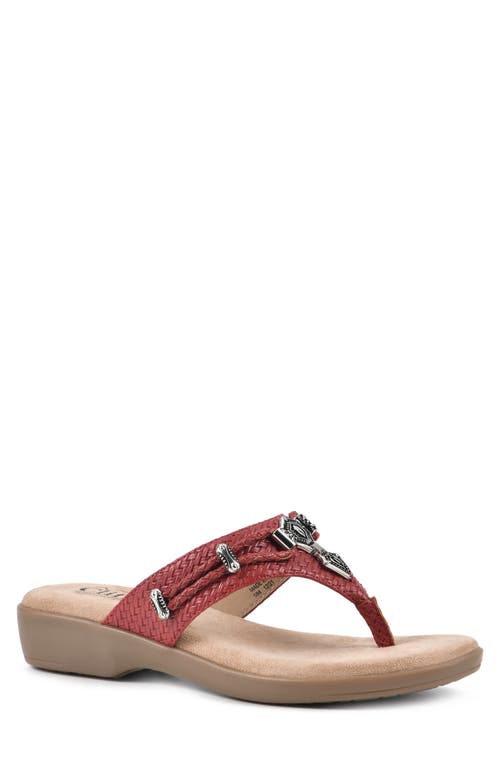 Shop Cliffs By White Mountain Bailee Sandal In Red/woven