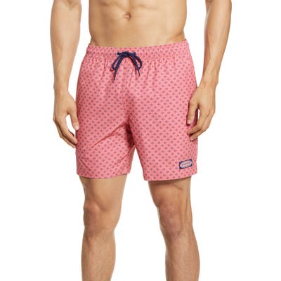 Vineyard Vines Chappy Stripe Swim Trunks, Red