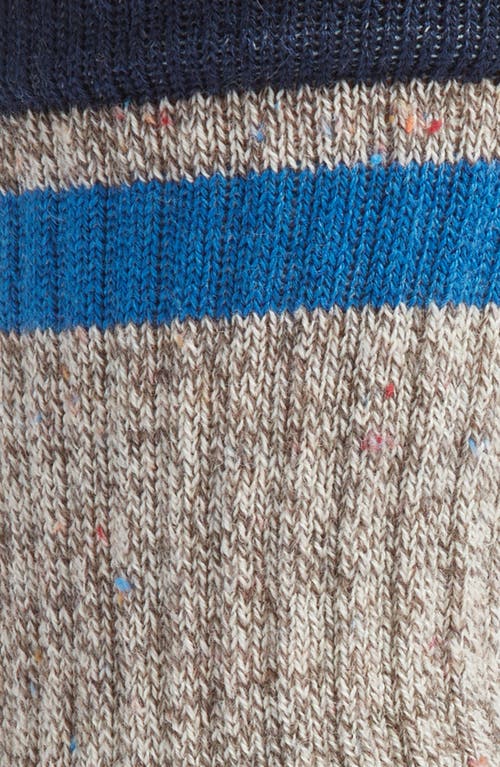 Smartwool Everyday Cozy Larimer Wool Blend Crew Socks In Taupe-natural Marl