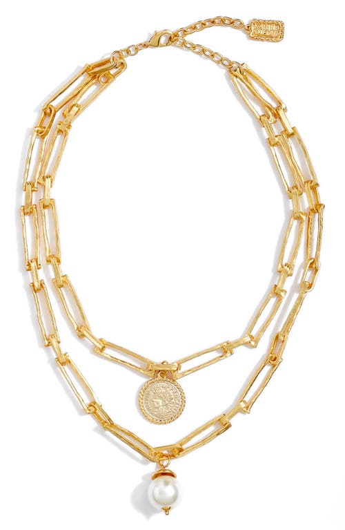 Karine Sultan Layered Pendant Necklace in Gold at Nordstrom