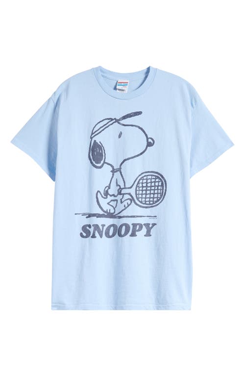 Shop Junk Food Snoopy Tennis Graphic T-shirt In Light Blue