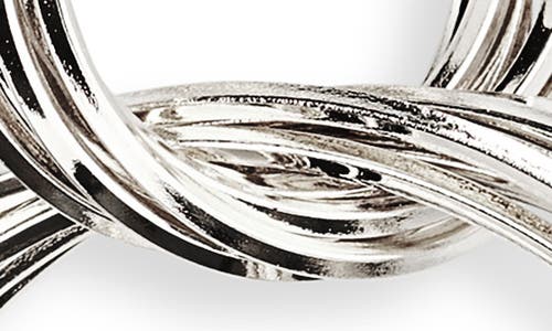 Tasha Frontal Hoop Double Drop Earrings In Silver