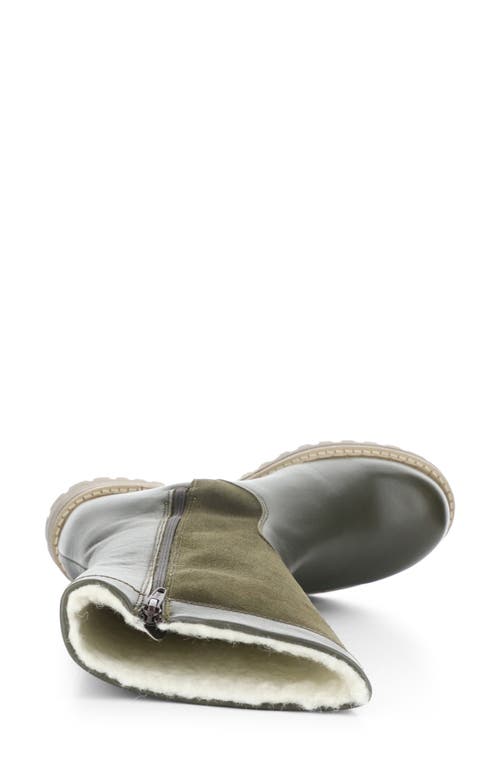 Bos. & Co. Henry Waterproof Winter Boot In Olive Feel/suede