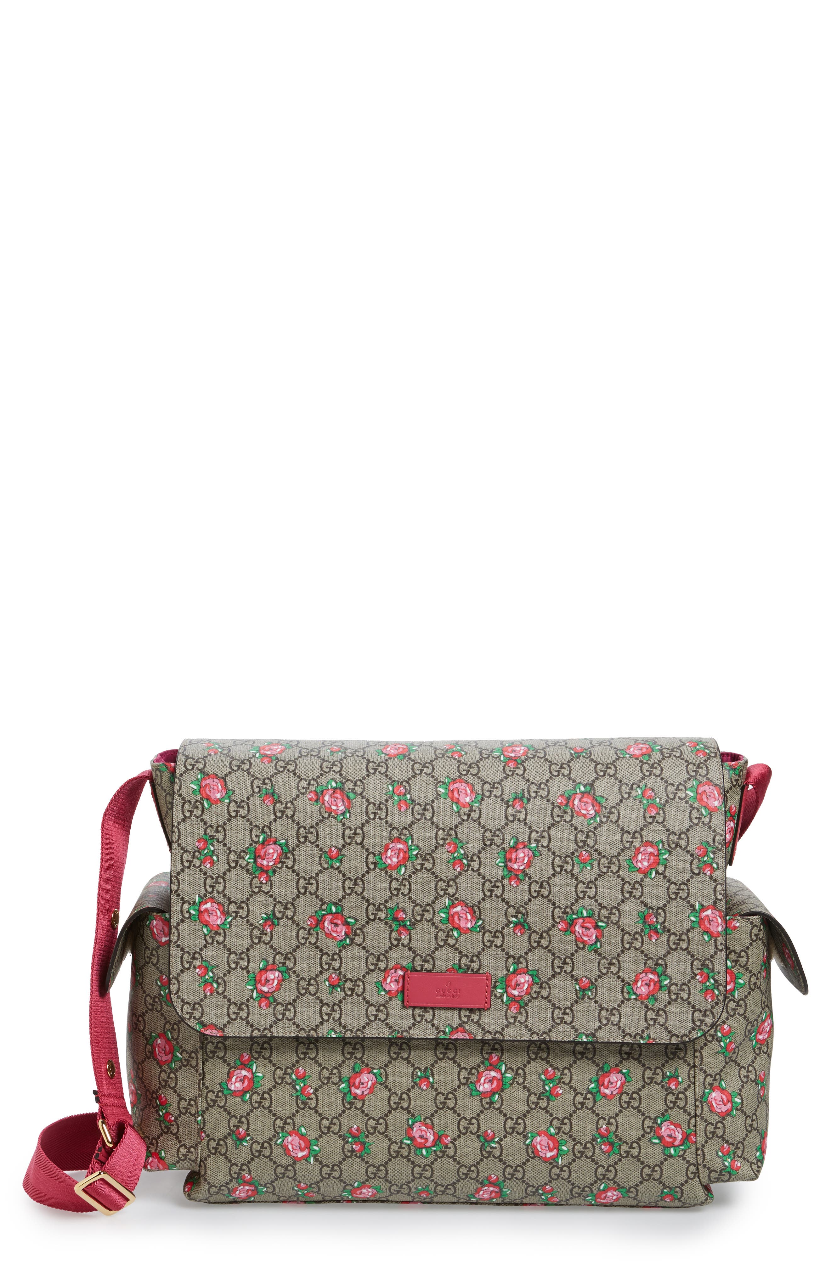gucci diaper bag with flowers