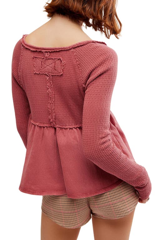 Shop Free People Found Your Babydoll Top In Earth Red