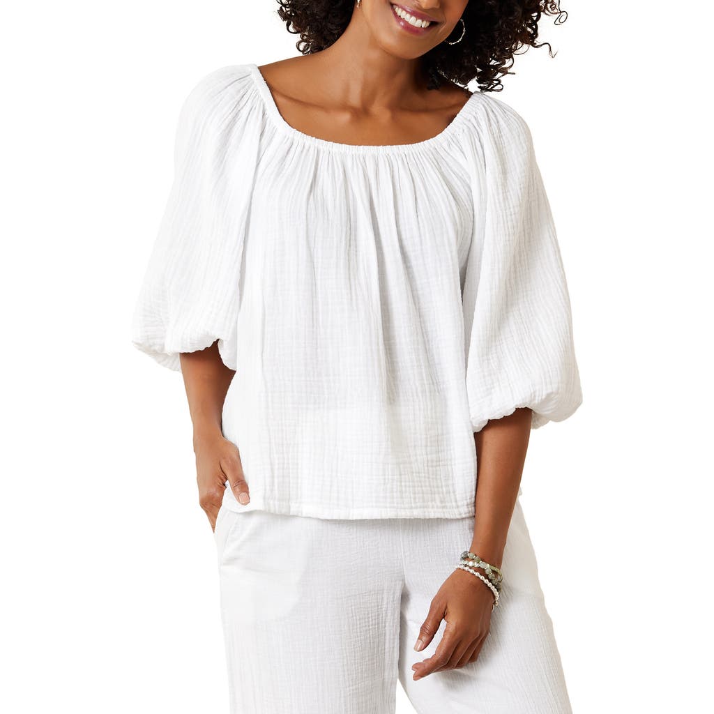 Shop Tommy Bahama Coral Isle Cotton Top In White