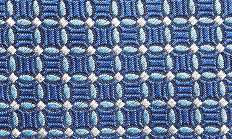 Shop David Donahue Neat Silk Tie In Blue