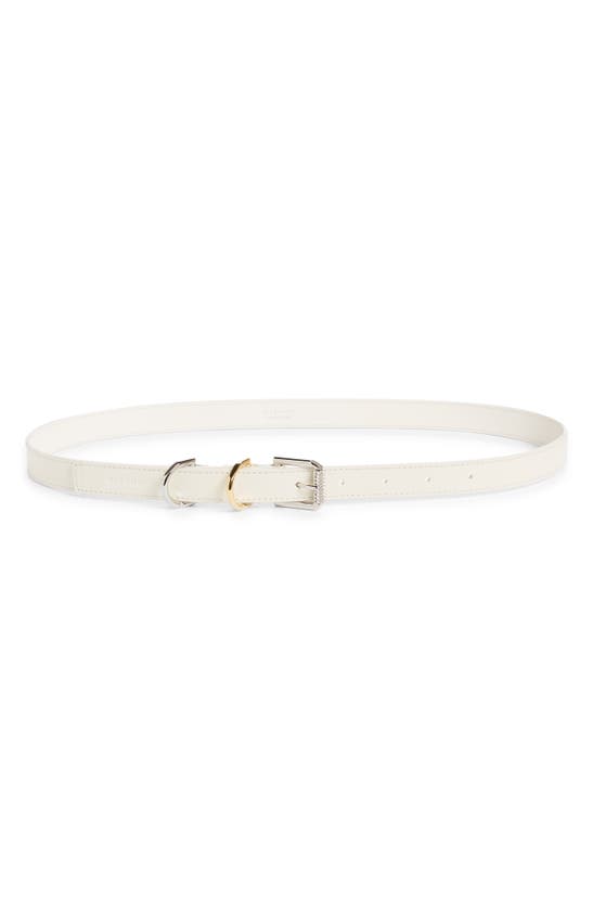 Givenchy Voyou Leather Belt In Ivory