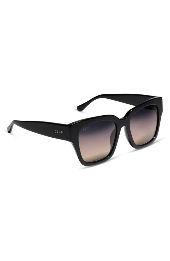 Shop Diff Bella Ii 54mm Polarized Gradient Square Sunglasses In Black/ Twilight