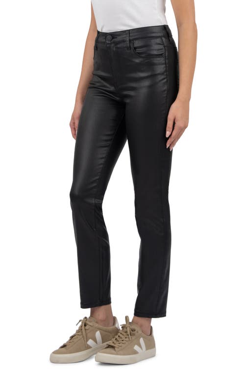 Shop Kut From The Kloth Charlize Coated High Waist Cigarette Jeans In Black