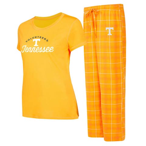 Women's Concepts Sport Tennessee Orange/White Tennessee Volunteers Arctic T-Shirt & Flannel Pants Sleep Set