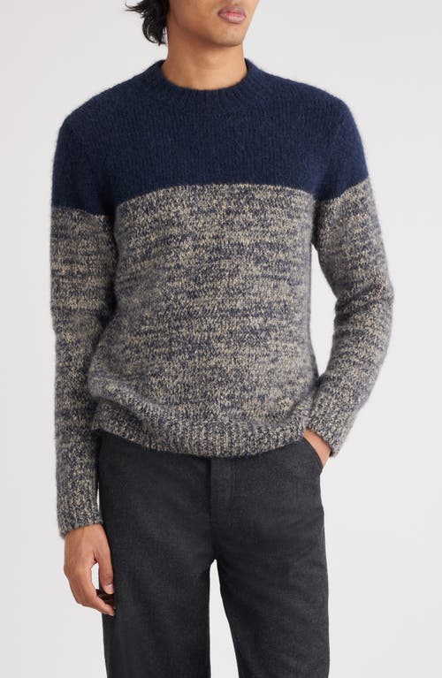 Shop Dries Van Noten Moritz Colorblock Alpaca Blend Sweater In Navy 509