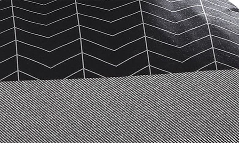 Shop Bebejan Kyle Grid Print 5-piece Reversible Comforter Set In Black