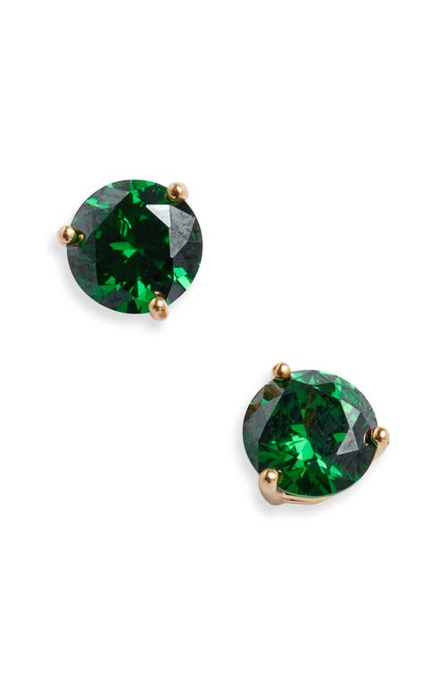 Shop Nordstrom Cubic Zirconia Stud Earrings In Emerald- Gold