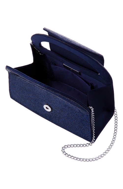 Nina Vixen Crystal Embellished Handbag In Navy