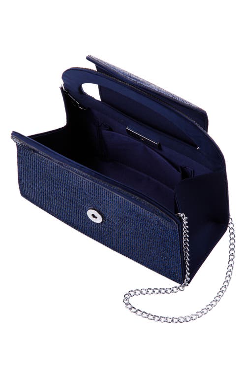 Shop Nina Vixen Crystal Embellished Handbag In Navy