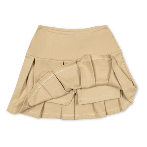 Shop Hope & Henry Girls' Ponte Pleated Skort, Kids In Khaki Ponte