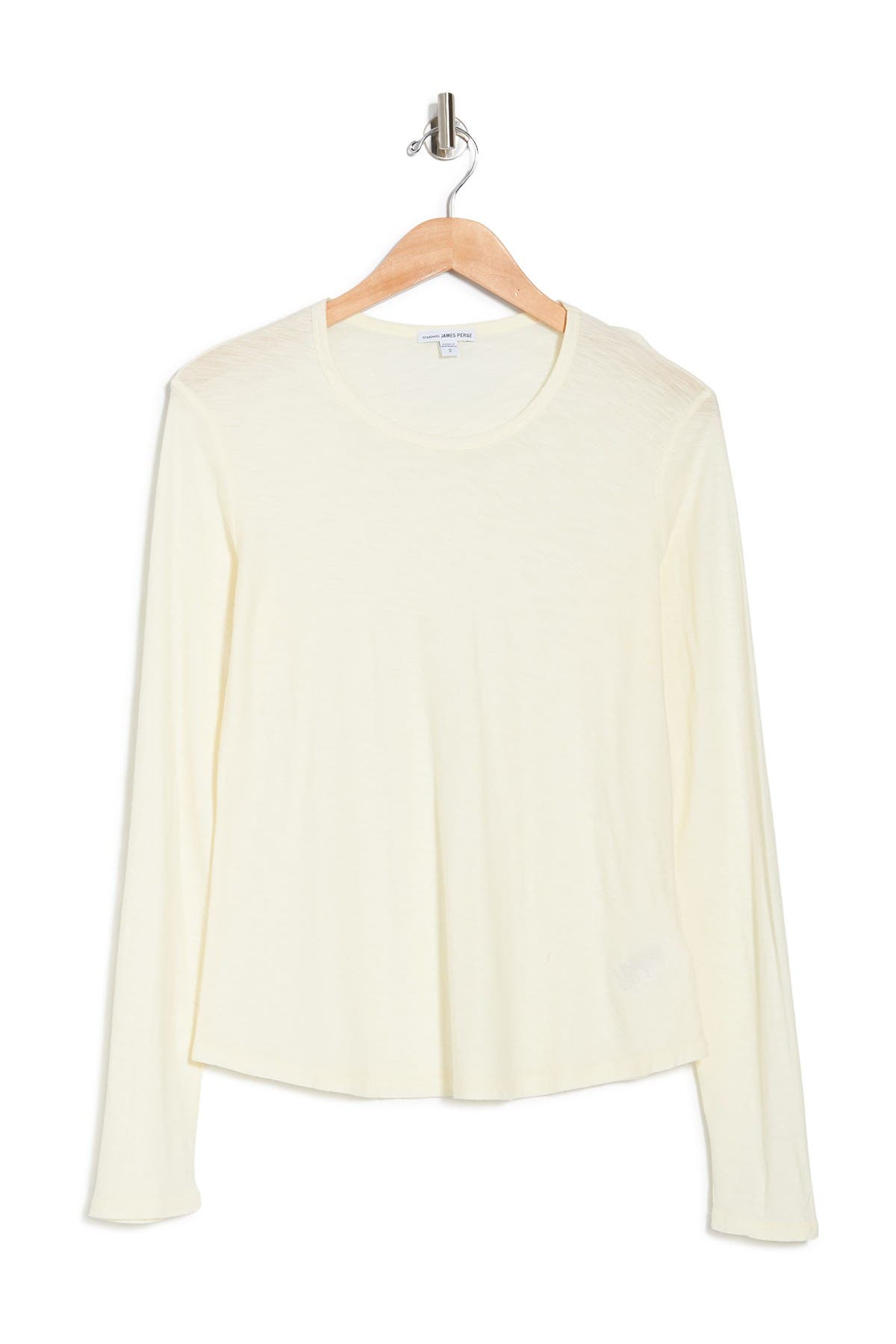 James Perse Long Sleeve Crew Neck T-shirt In Naples Yel