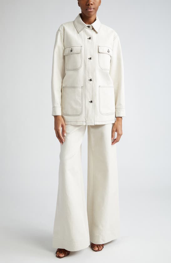 Max Mara Oboli Wide-leg Pants In Ivory