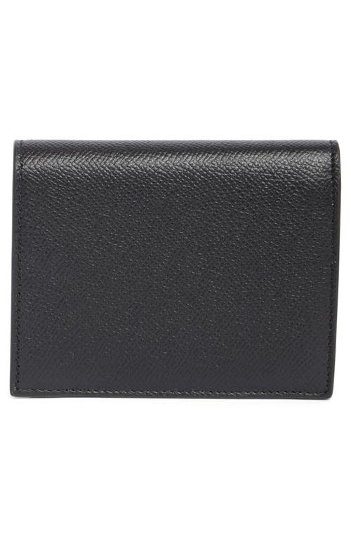 Ferragamo Gancini Leather Card Case In Black