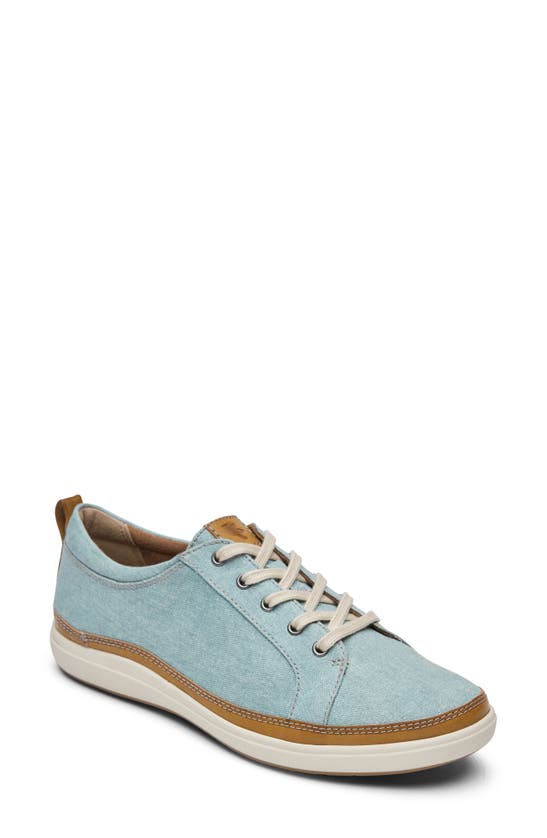 Rockport Cobb Hill Bailee Sneaker In Mineral Blue Canvas Eco Wr | ModeSens