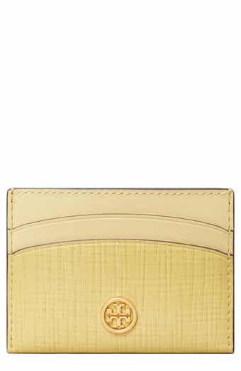 Tory Burch Robinson Colorblock Spazzolato Leather Card Case