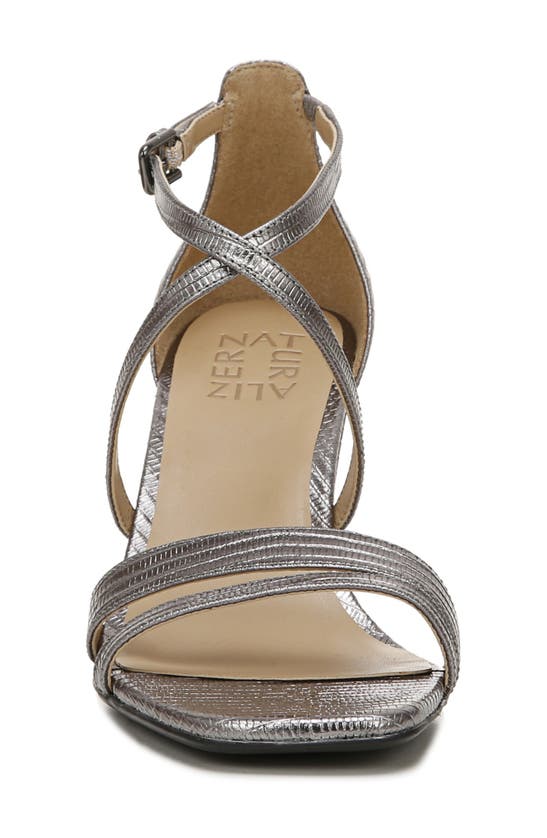 Naturalizer Tiff Block Heel Sandal In Pewter