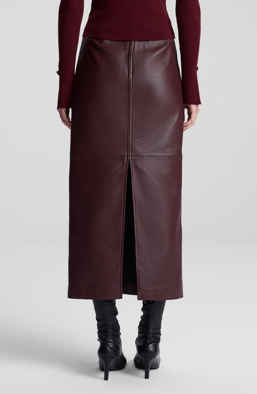 Shop A.l.c . Marta Leather Skirt In Umber