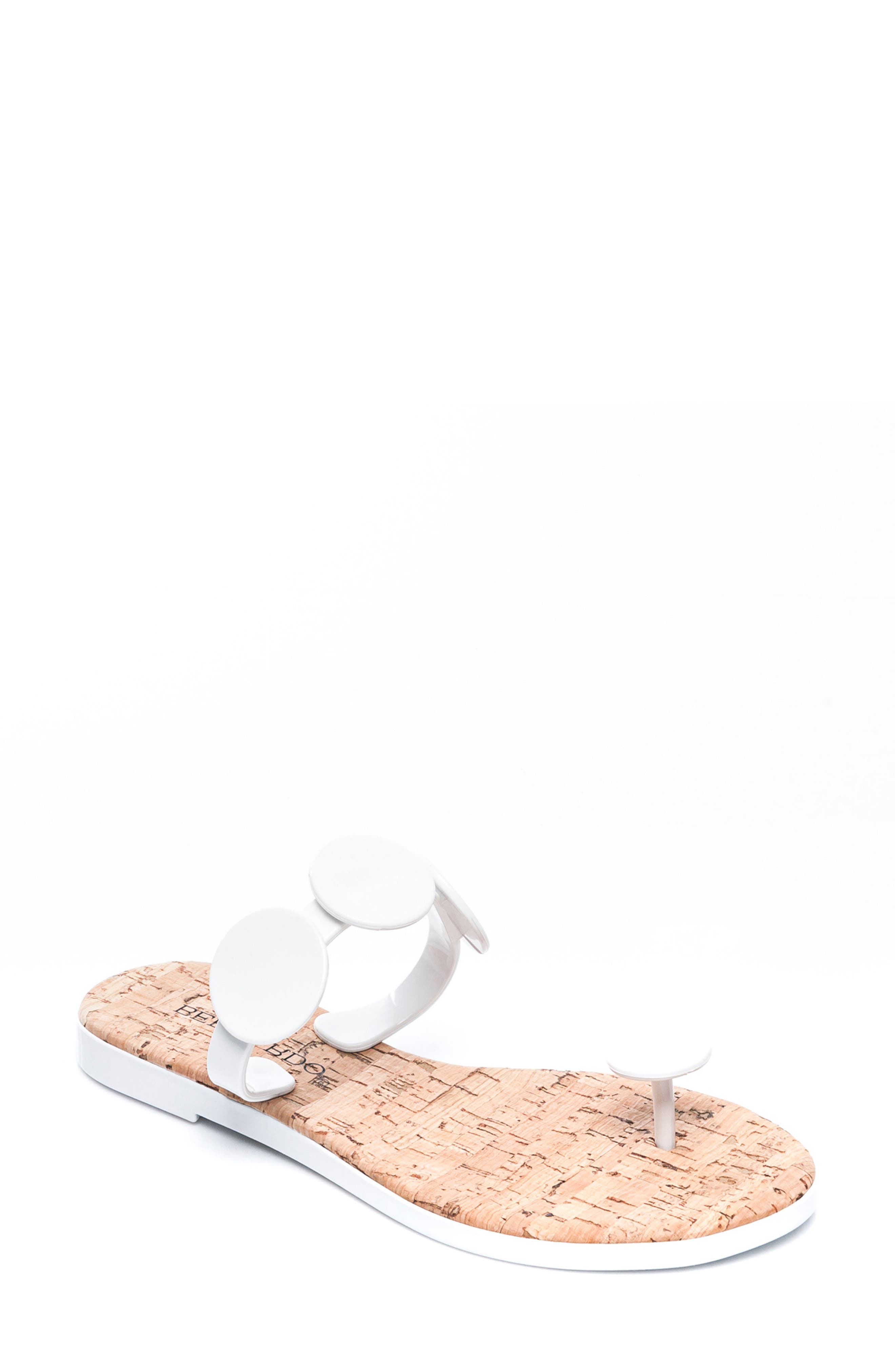 Bernardo New Moon Flip Flop, White