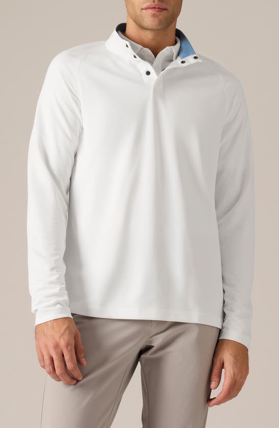Shop Rhone Clubhouse Performance Quarter Snap Top In Bright White