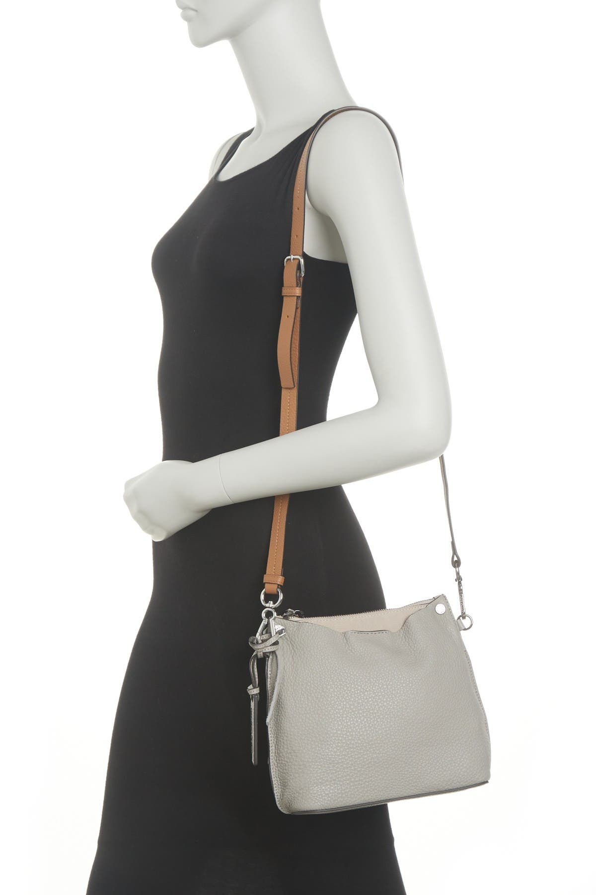 Vince Camuto Mayln Leather Crossbody Bag In Grey 02