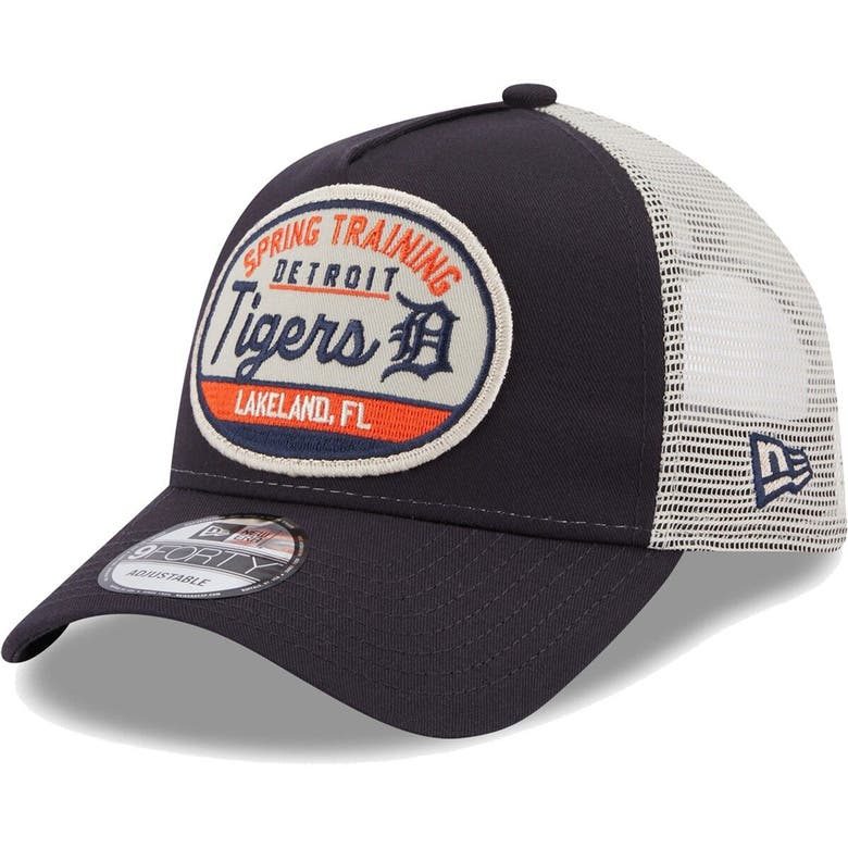 New Era Navy Detroit Tigers 2023 Spring Training Patch A-frame Trucker ...