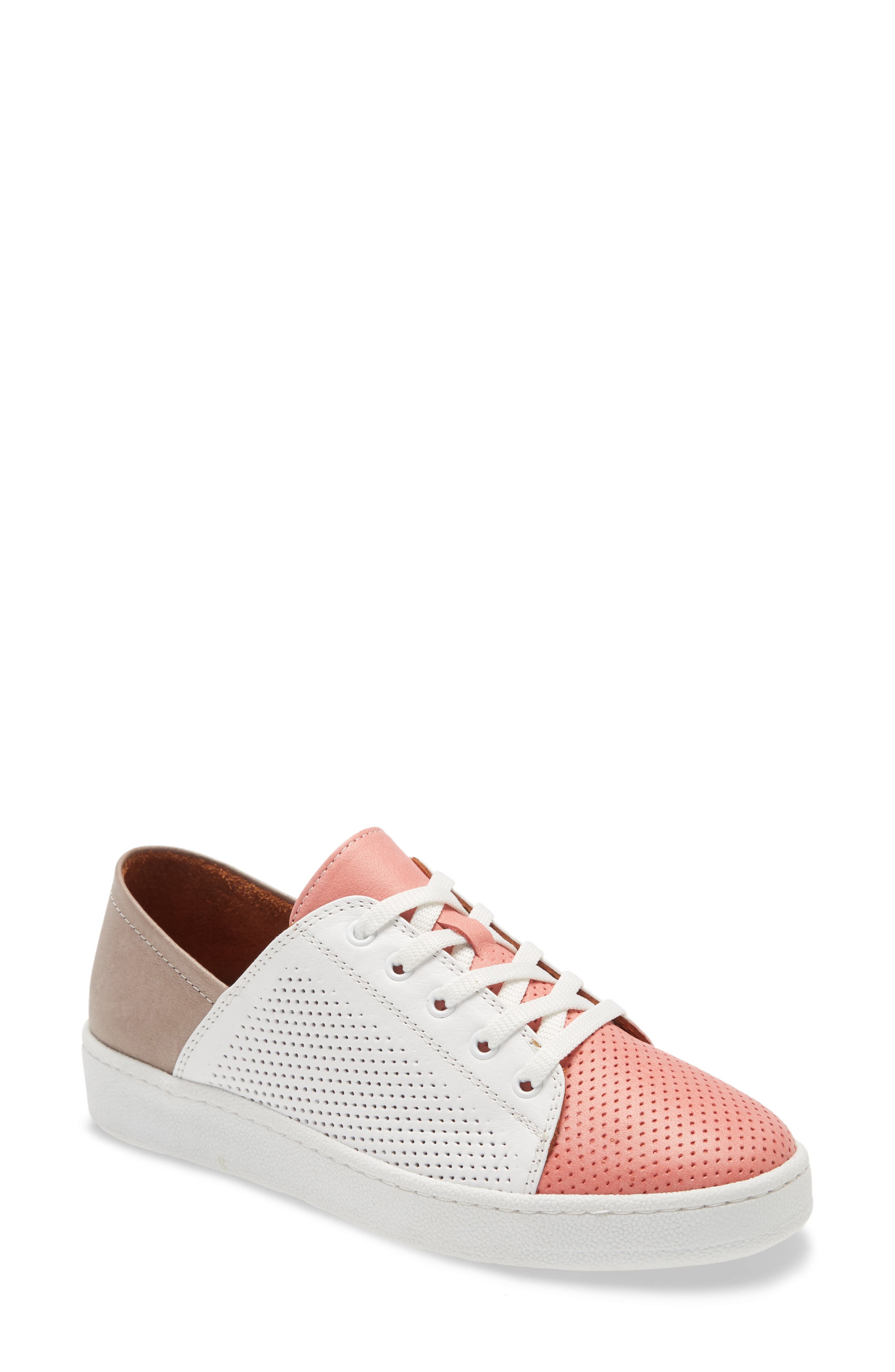 blush leather sneakers