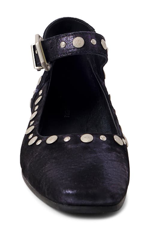 Shop Free People Mystic Mary Jane Flats In Bright Navy Metallic