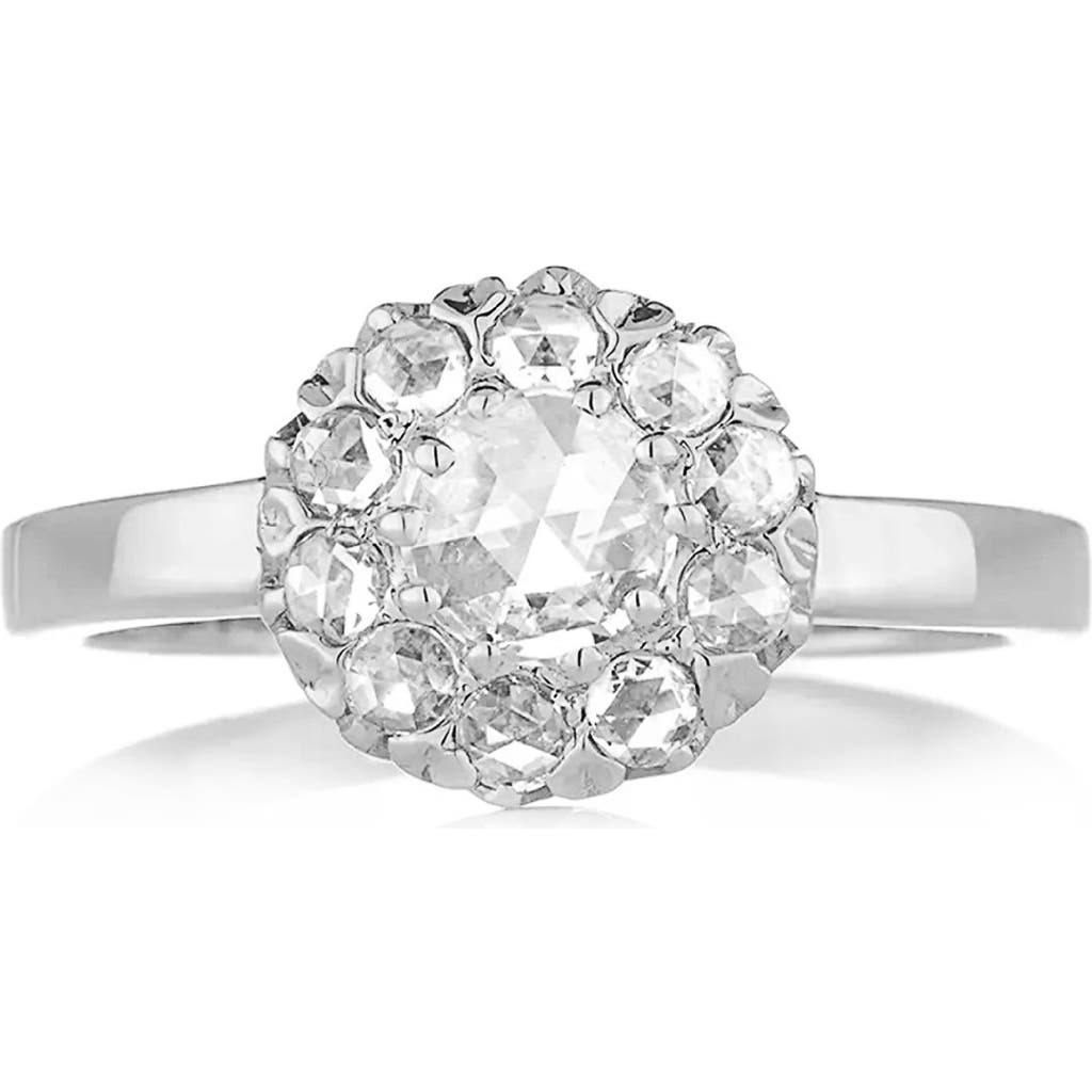 Sethi Couture Rosetta Diamond Ring In White Gold/diamond