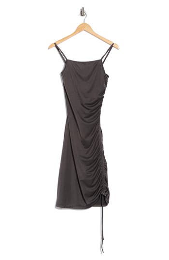 Free People Talk About It Mini-to-midi Slip In Dark Grey