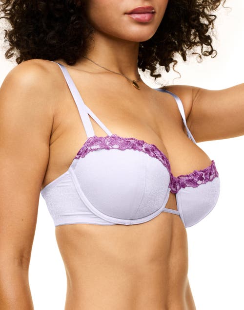 Adore Me Eva Push Up Balconette Bra In Medium Purple