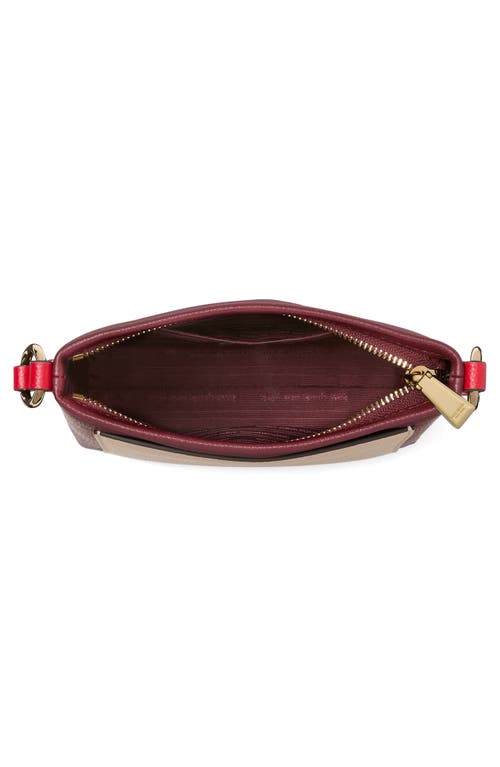 Shop Kate Spade New York Ava Colorblock Pebbled Leather Crossbody Bag In Cherry Juice Multi