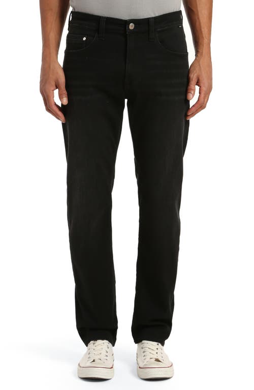 Mavi Jeans Zach Straight Leg Jeans in Black Brushed Feather Blue