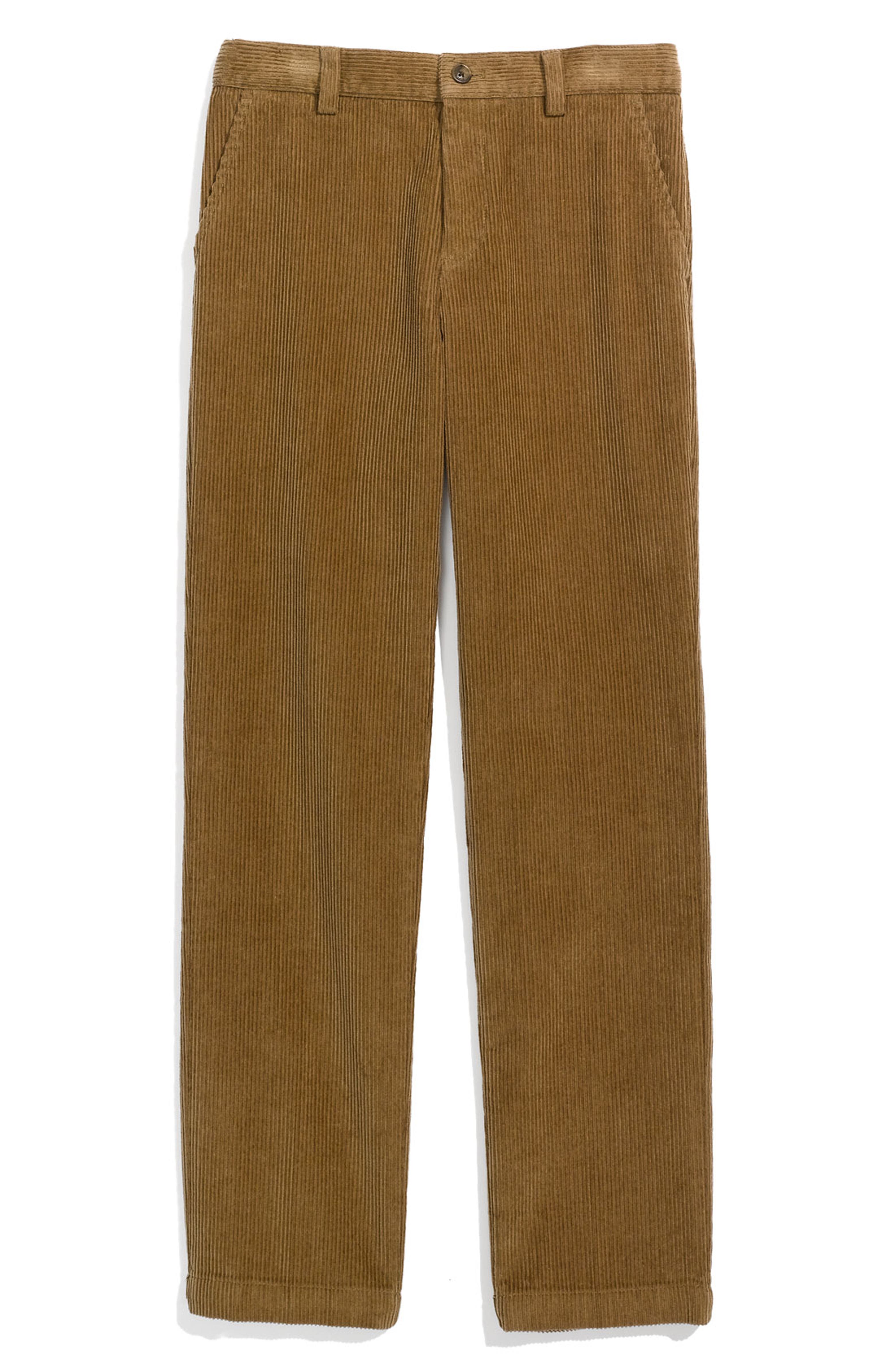 Brooks Brothers Flat Front Corduroy Pants (Big Boys) | Nordstrom