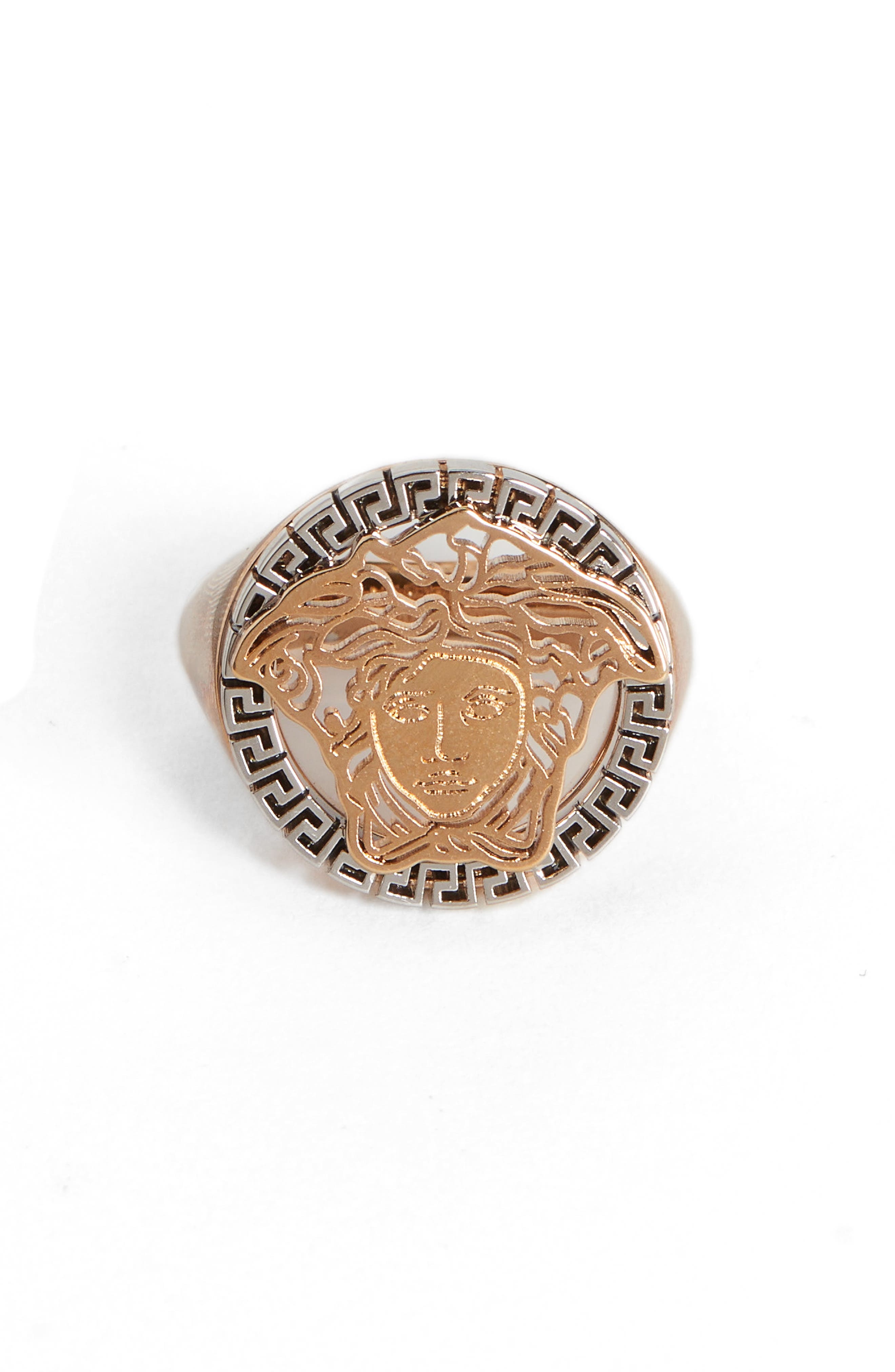 Versace Men's Medusa Ring in Gold/Silver at Nordstrom, Size 10 Us