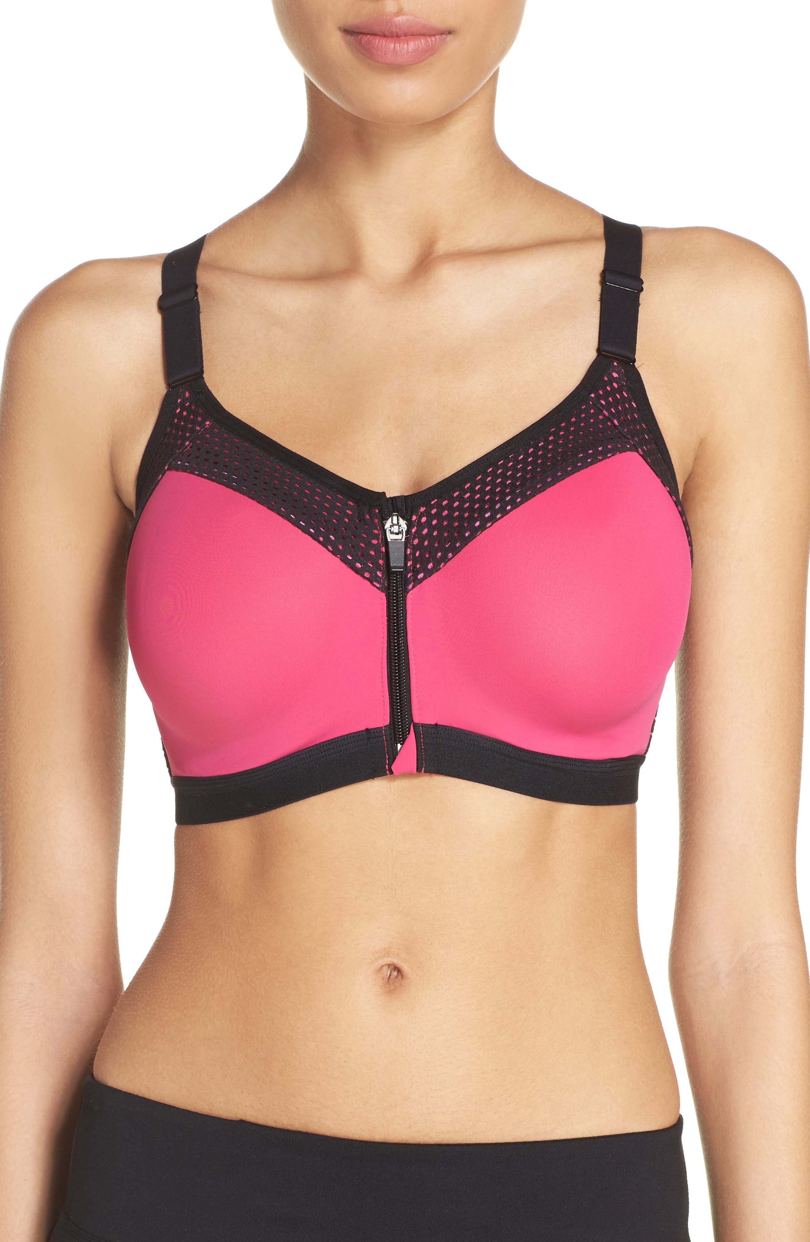 wacoal sports bra zip front