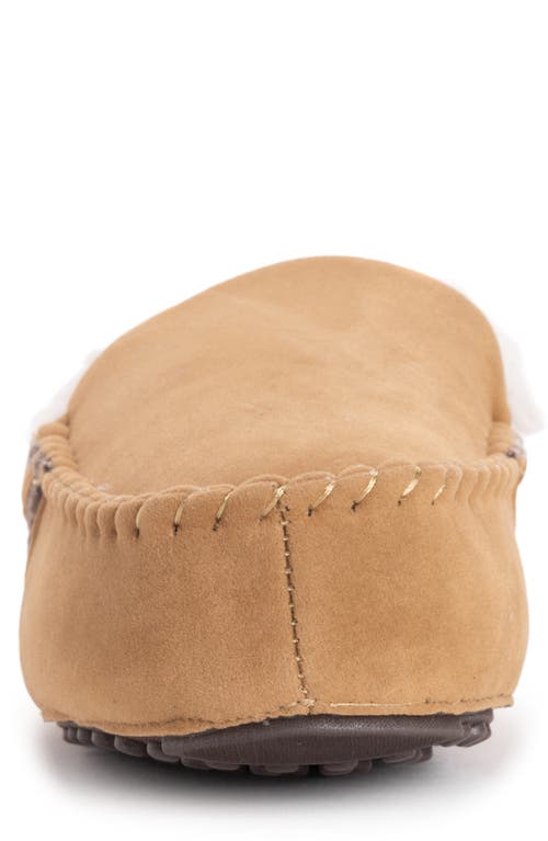Muk Luks Emmett Faux Shearling Lined Slipper In Camel
