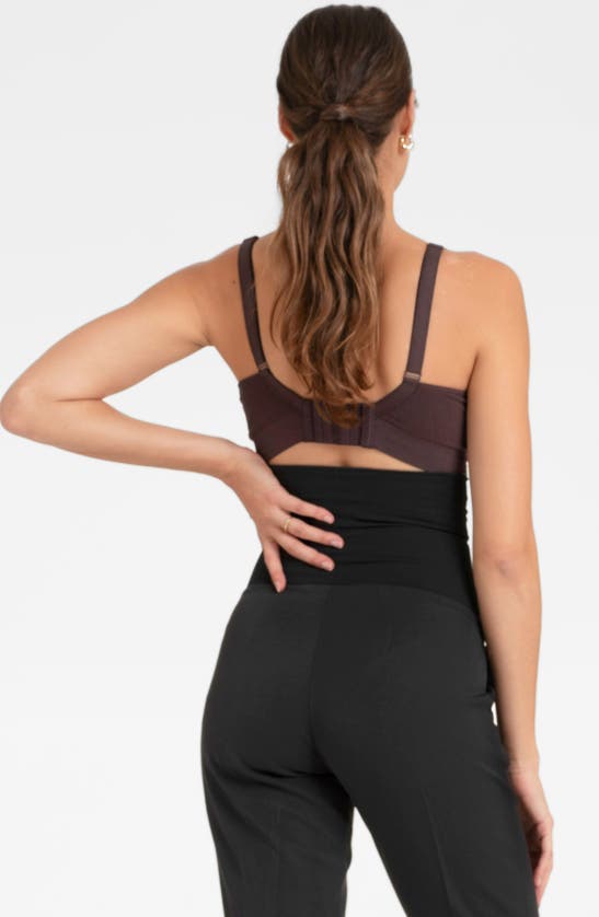 Shop Seraphine Tapered Compression Postpartum Leggings In Black