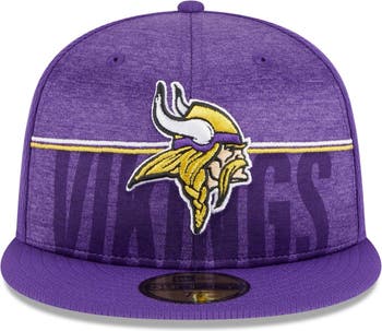 Minnesota Vikings New Era Cream/Purple Historic 2023 Sideline 9FIFTY Snapback Hat